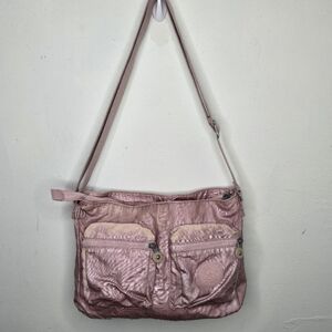 Kipling Rose Gold Medium Sized Crossbody With Lots Of Pockets